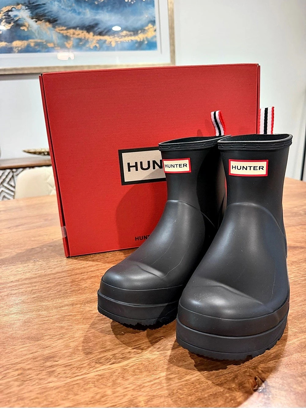 Hunter Women's Original Play Short Rain Boots Black-Size 9W/6.5M BNIB